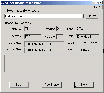 screenshot of Drive SnapShot
